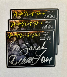 NEW - Signed Wild Wolf Pack book plates & bookmarks.