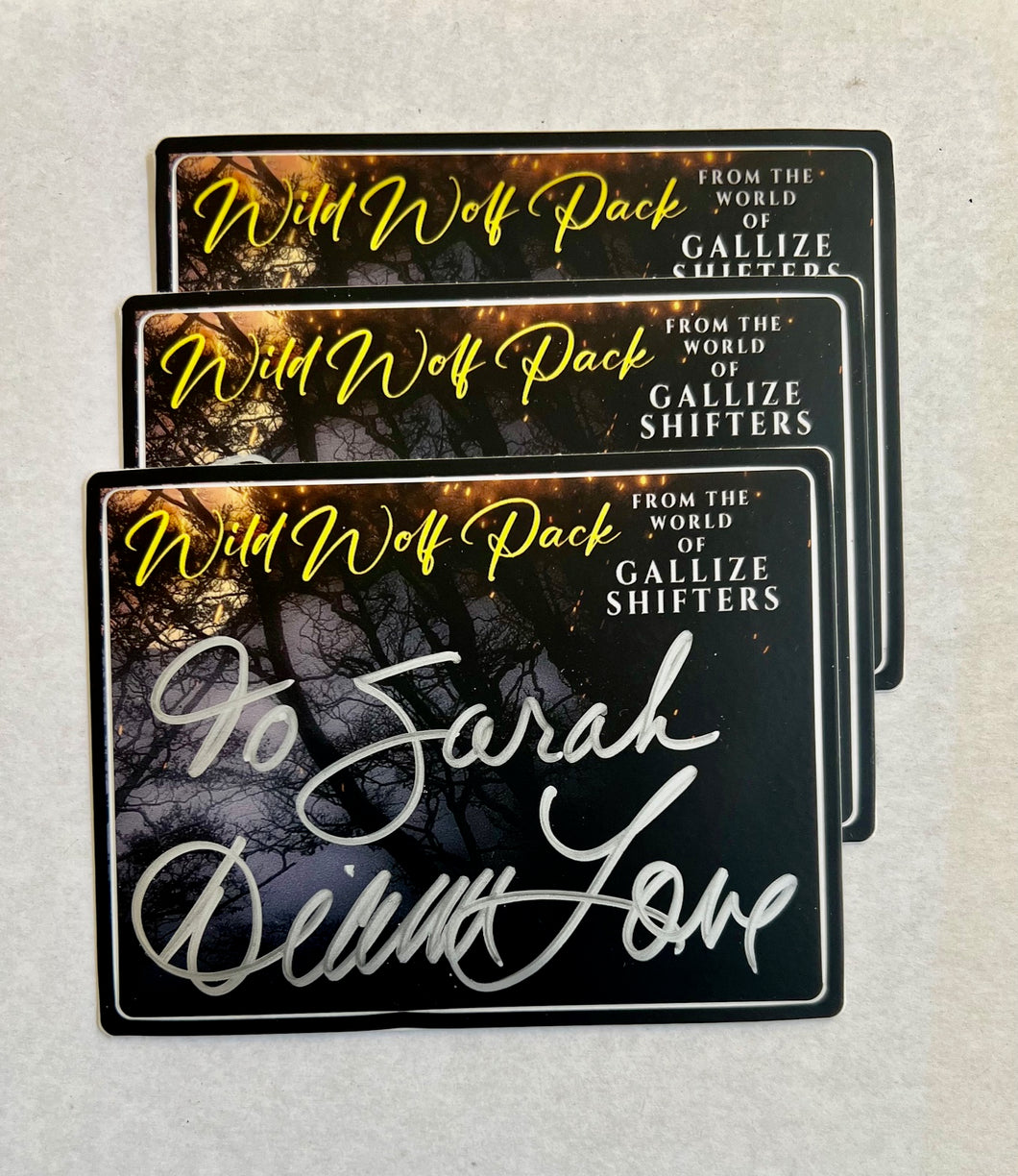 NEW - Signed Wild Wolf Pack book plates & bookmarks.
