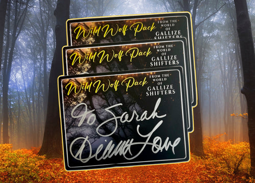 3 Signed and Personalized Wild Wolf Pack bookplates plus 3 Gallize stickers.